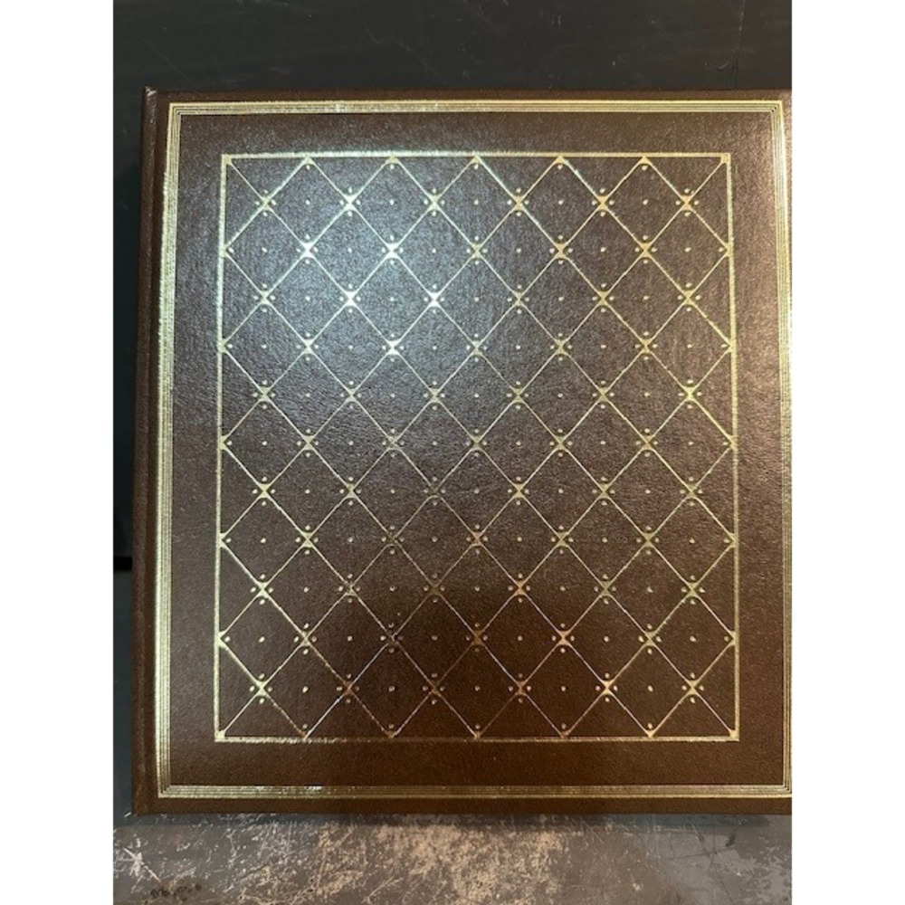 CR Gibson Libromount Heritage Photo Album Brown Gold Lattice Library Bound D22c6